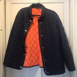 Navy Ralph Lauren Quilted Coat